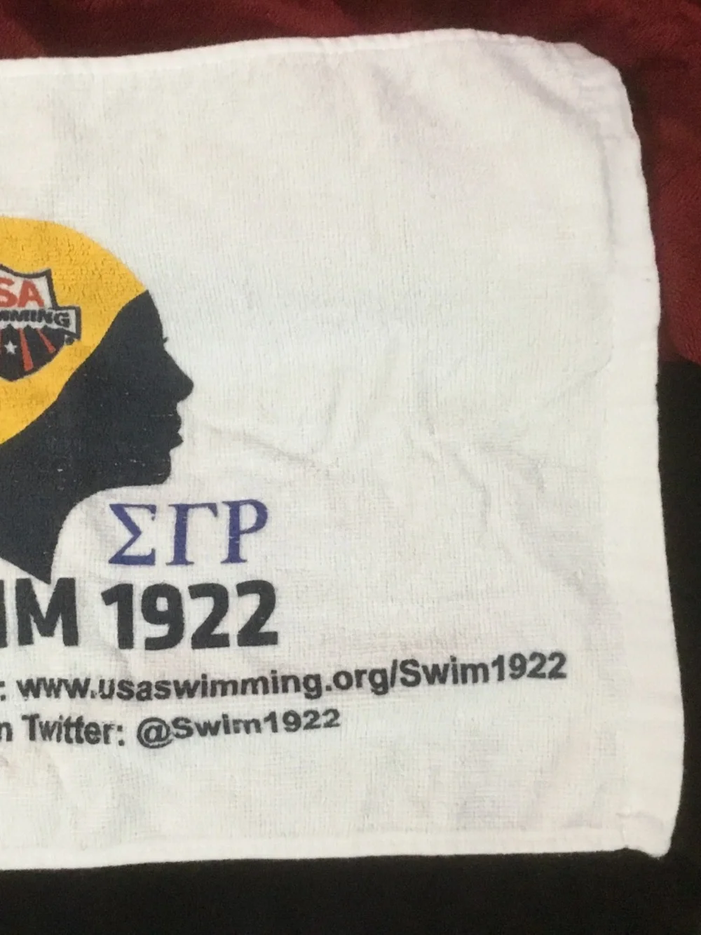Sigma Gamma Rho Sorority Swim 1922 Towel (Partnership USA Swim) 16in x 11 1/2in